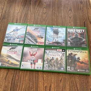Bundle of 8 XBox One games - SOLD AS IS. UNTESTED